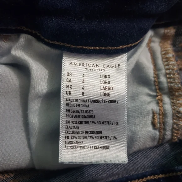 American Eagle Hi-Rise Jegging Jeans Women's 4 Long - Picture 6 of 7